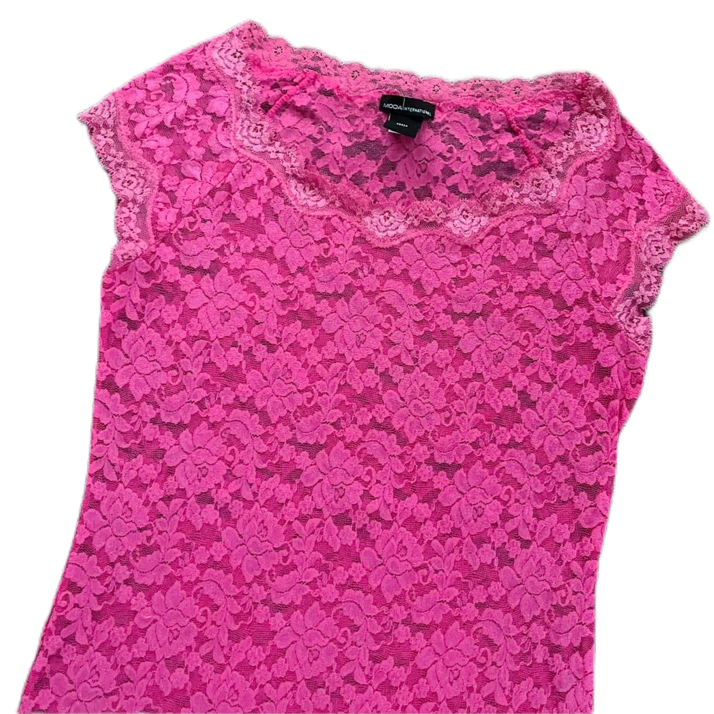 pink lace top