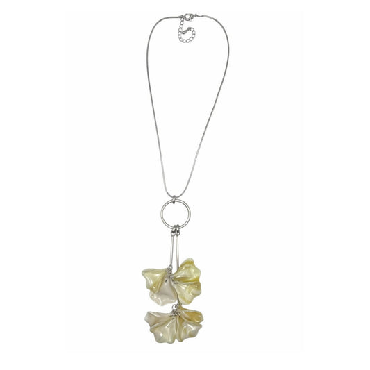 Ivory petal drop necklace