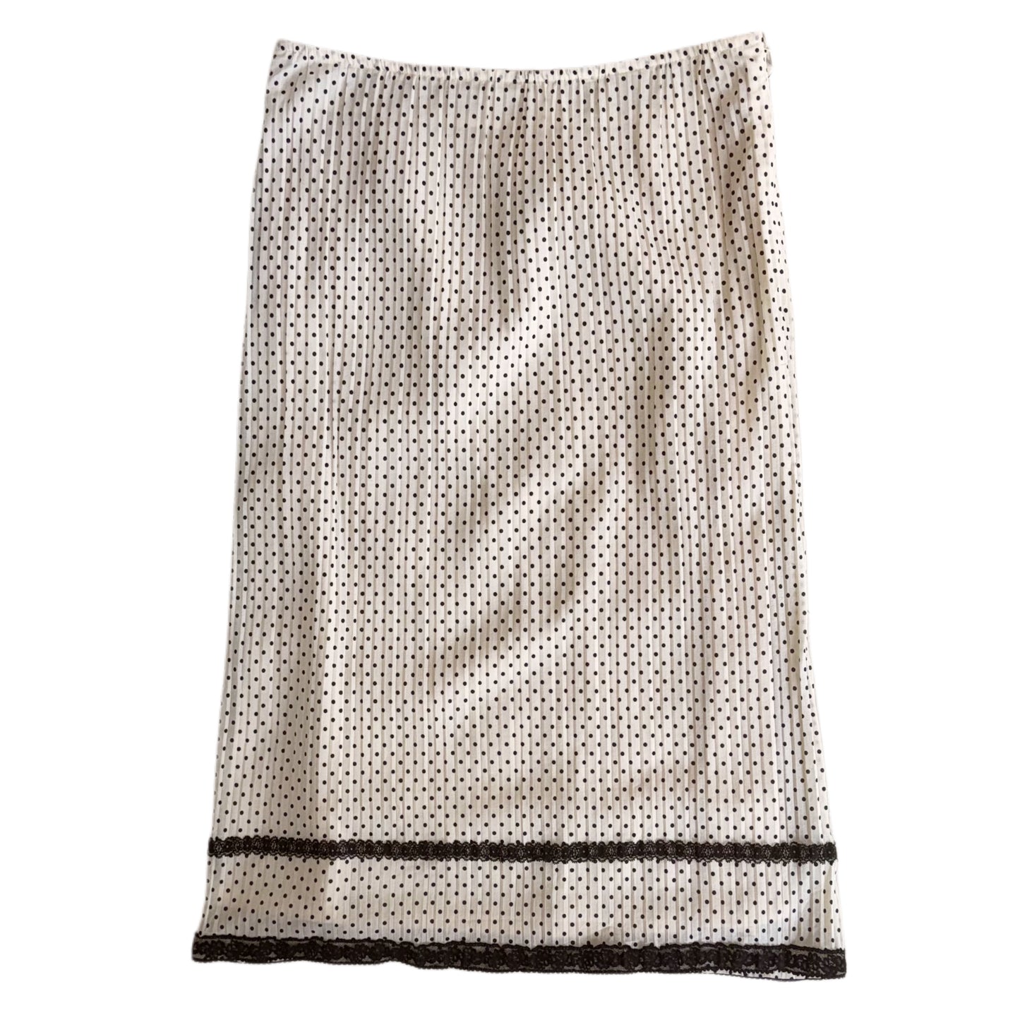 Ivory polka dot lace skirt