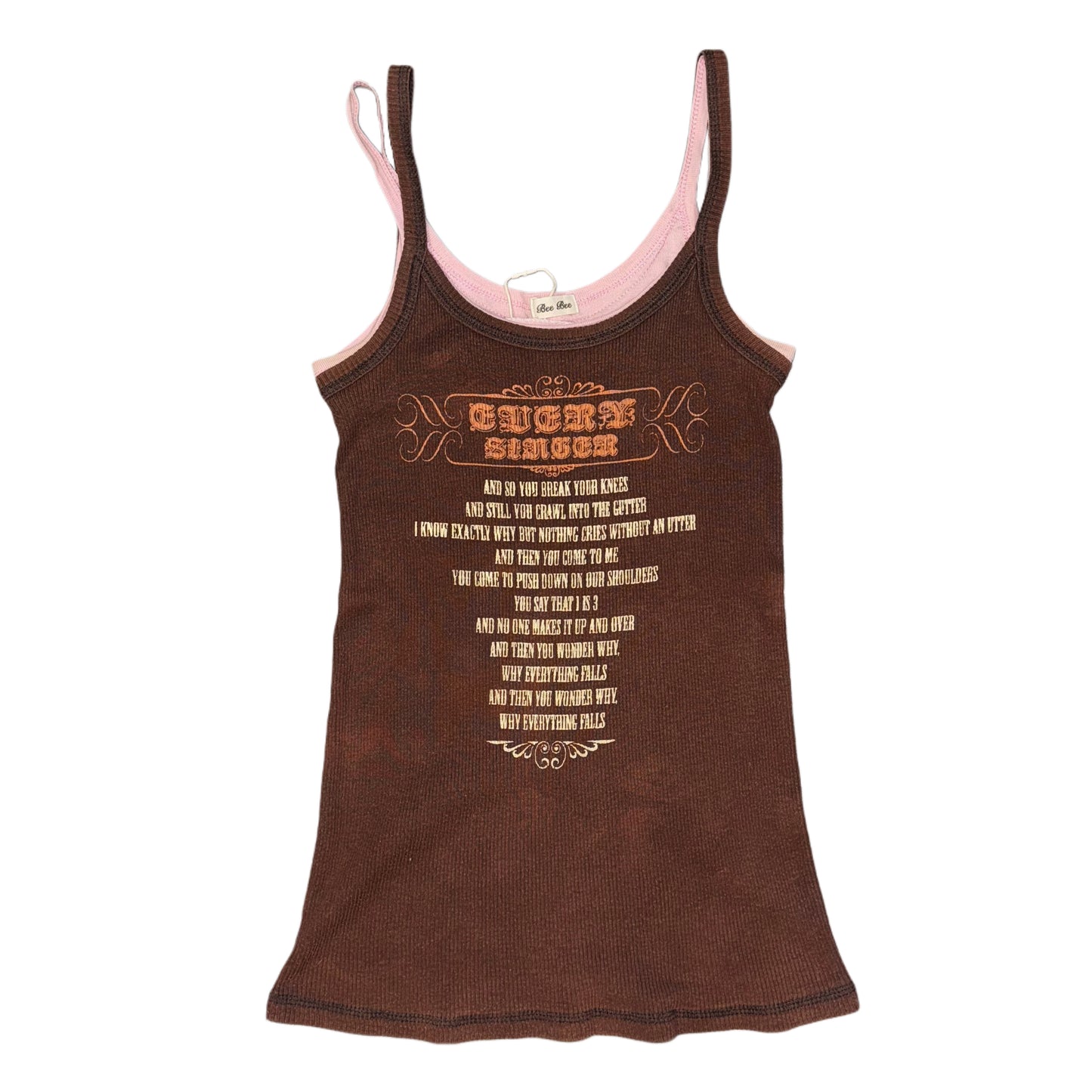 Bee Bee brown pink layered tank