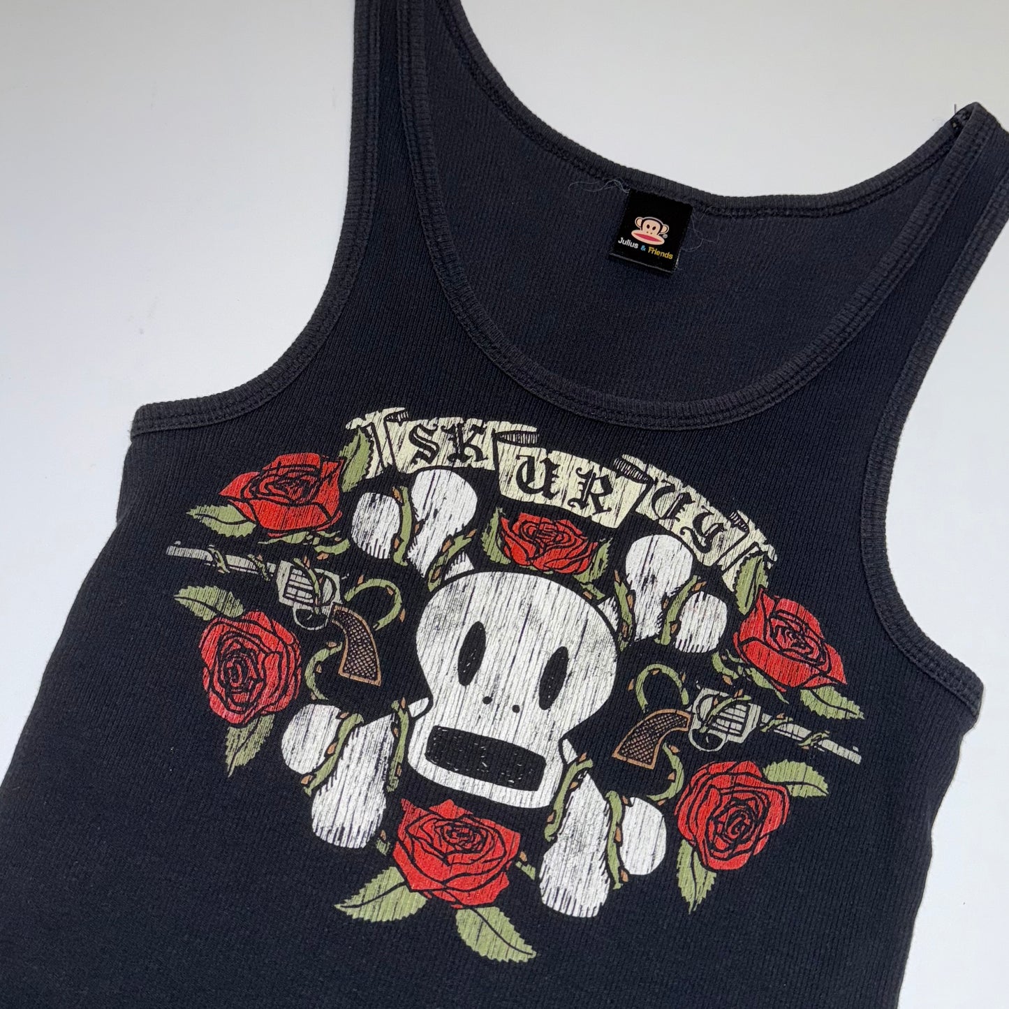 Paul Frank rose skull top