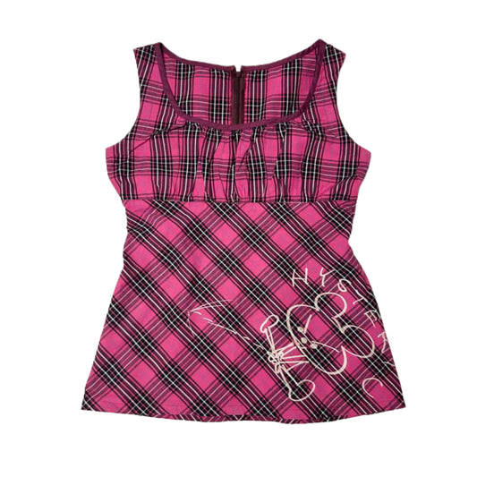 Hysteric glamour pink checkered top