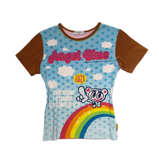 Angel Blue rainbow star top