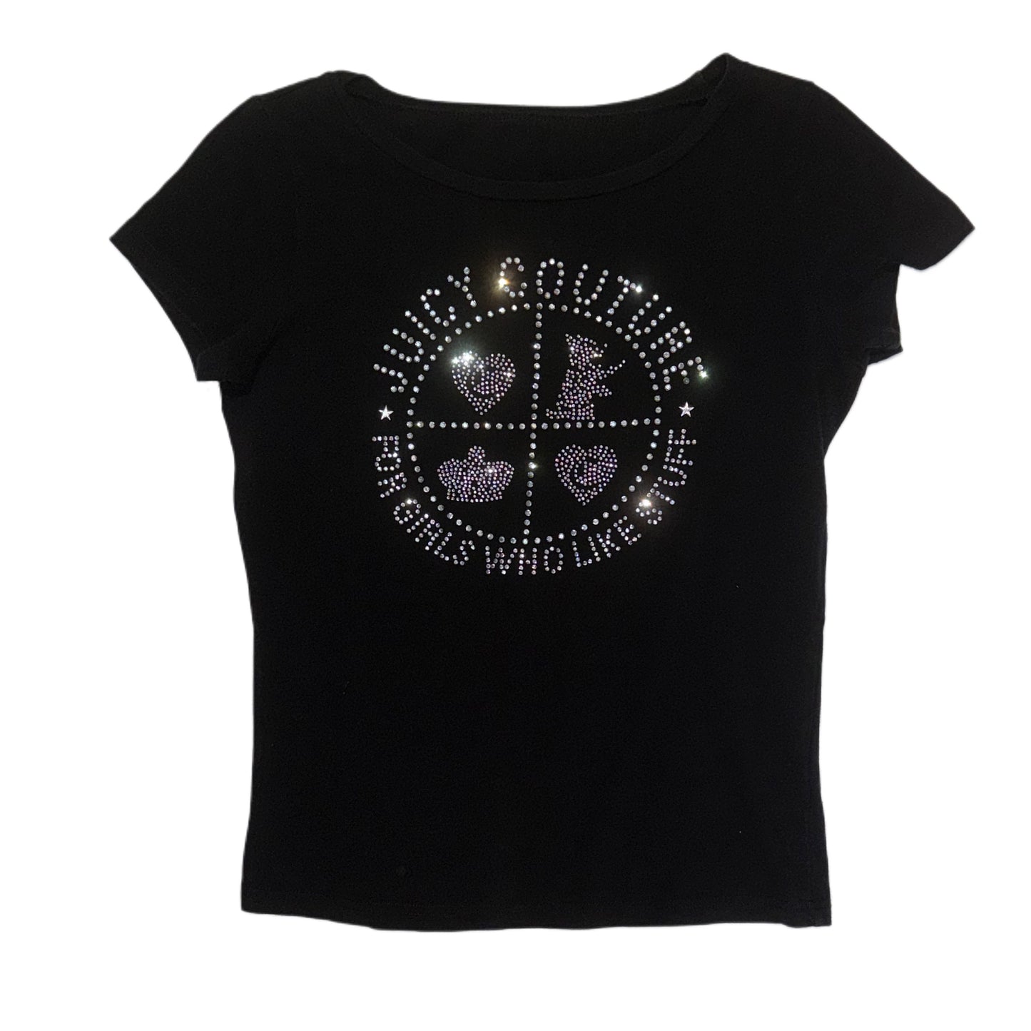 Juicy Couture rhinestone black top