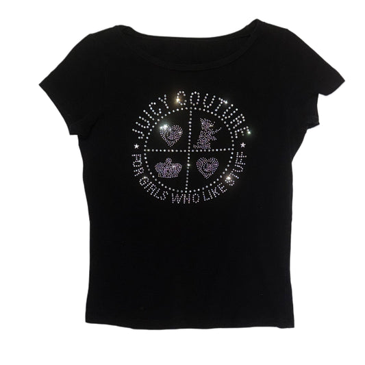 Juicy Couture rhinestone black top