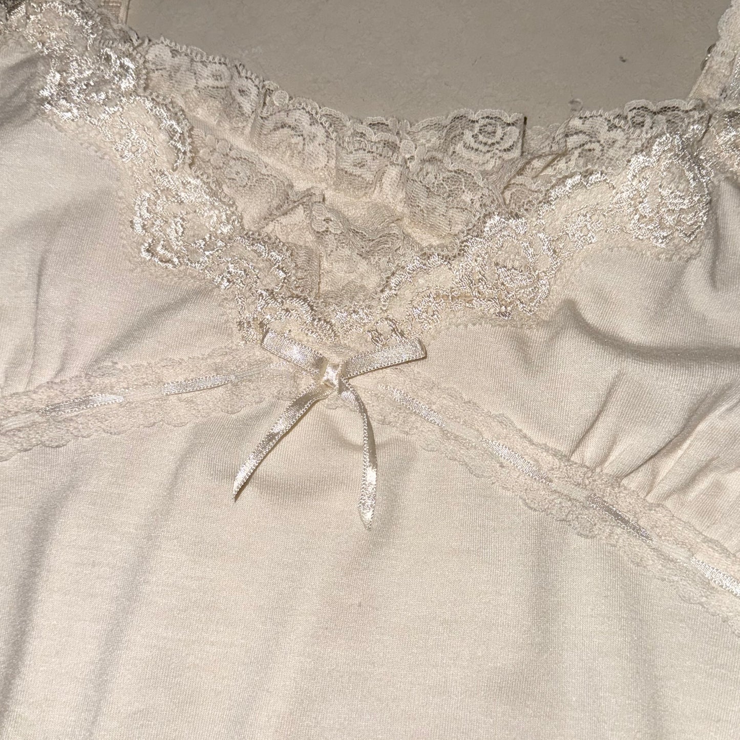 Cream lace tank