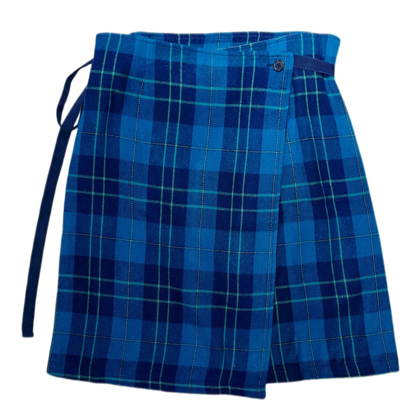 Blue tartan skirt