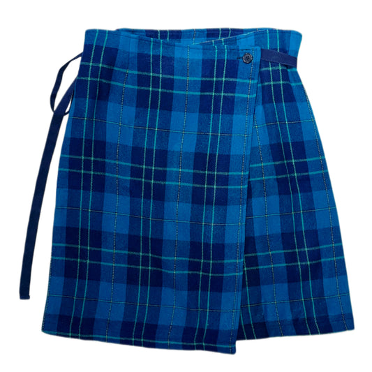 Blue tartan skirt