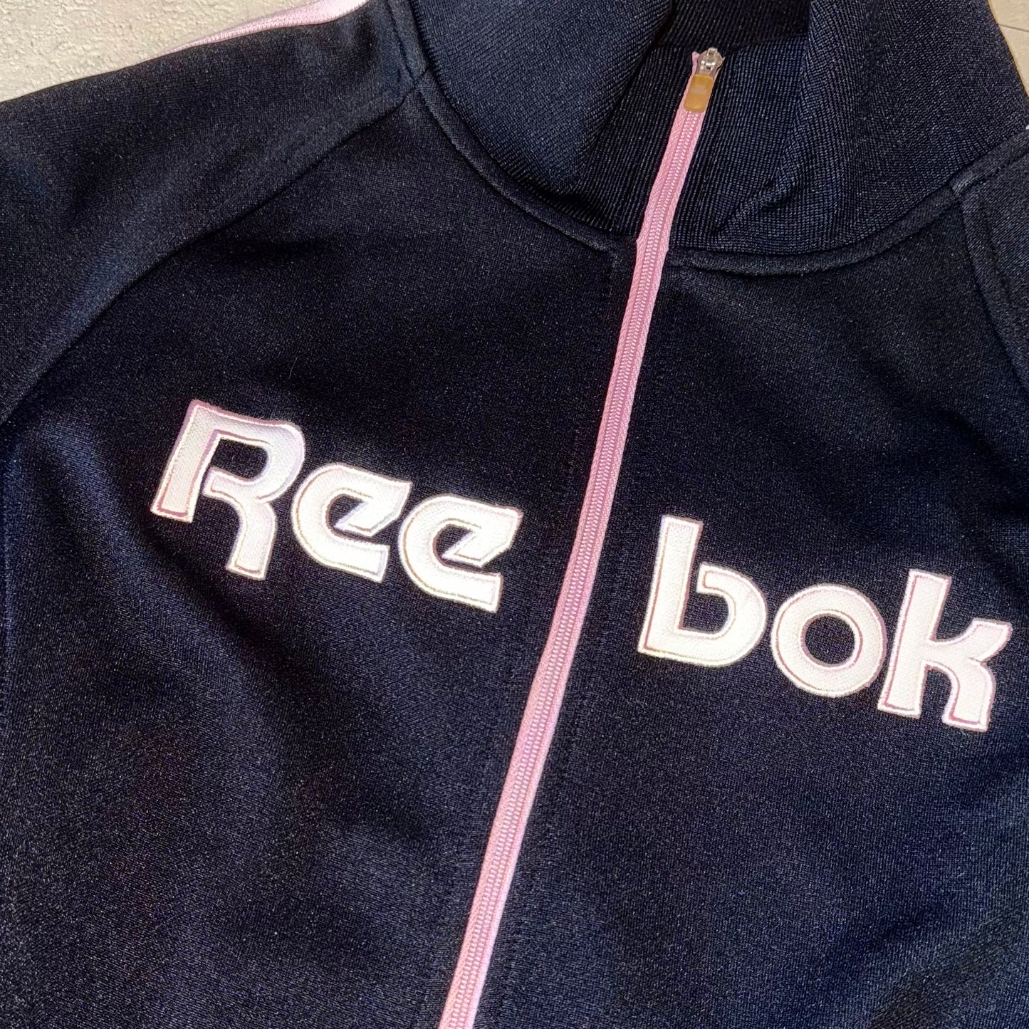 Reebok pink track zip up jacket