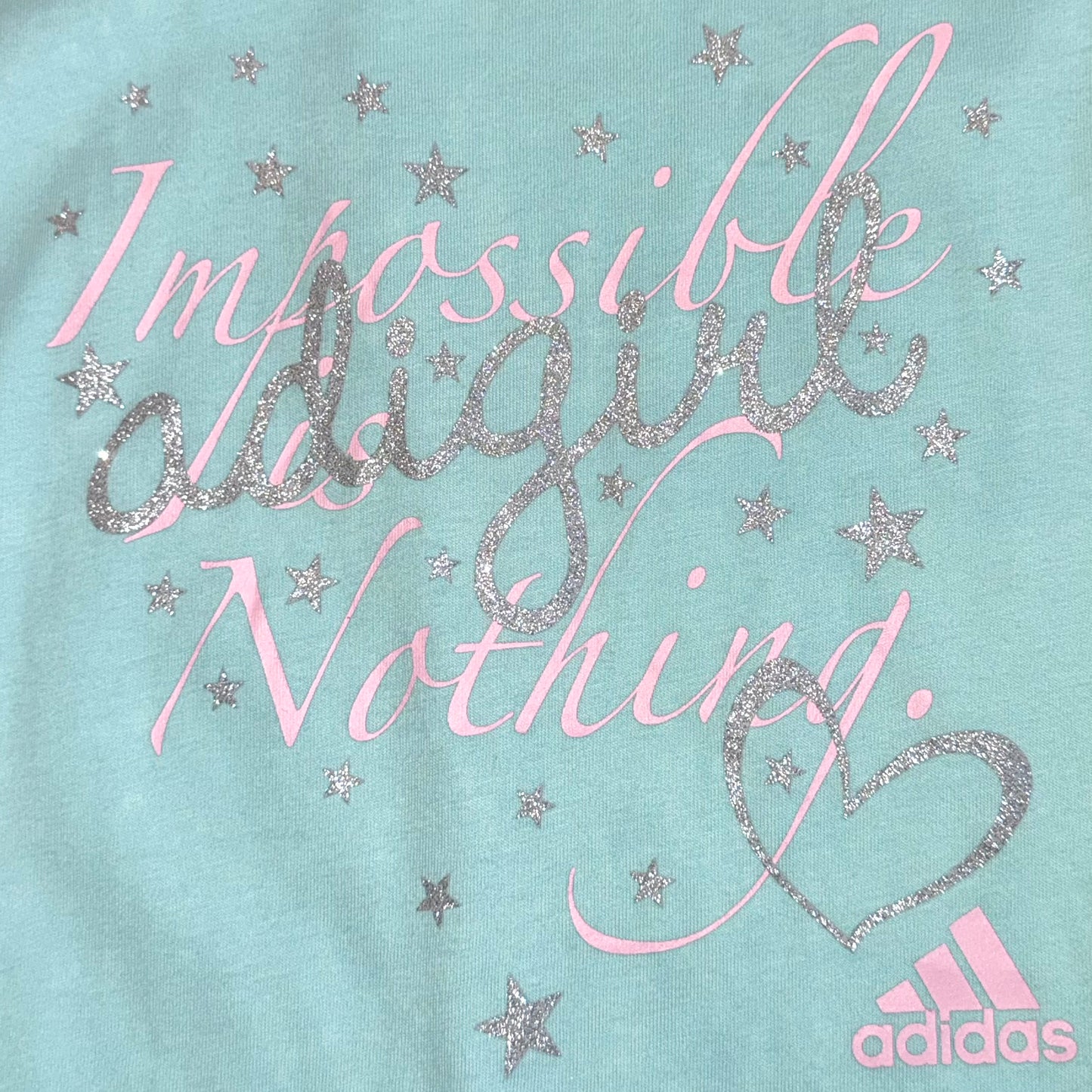 Adidas Tiffany blue pink top