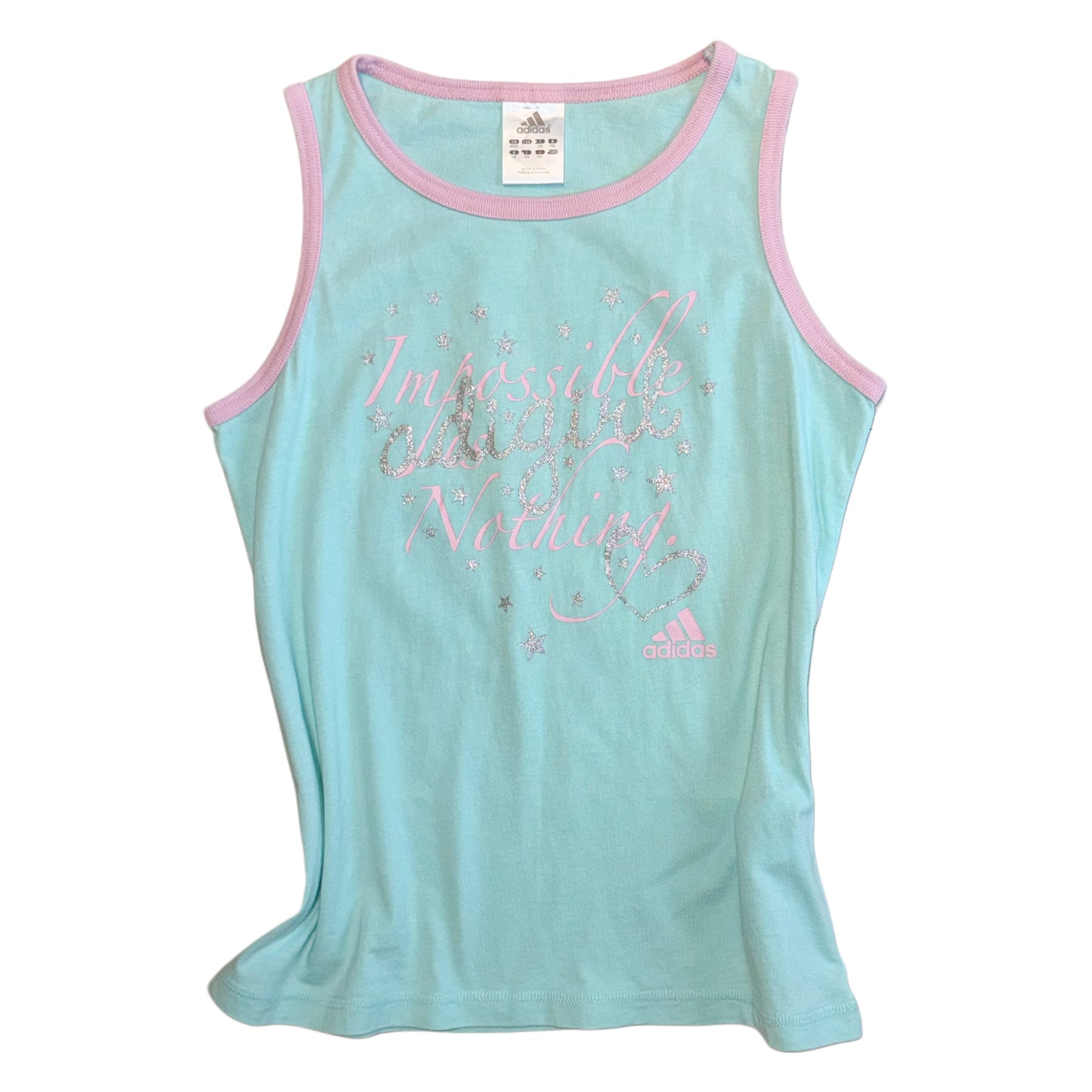Adidas Tiffany blue pink top