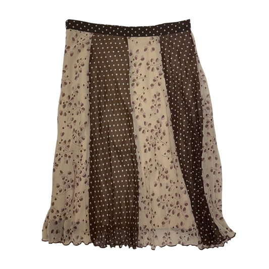 Brown floral polka dot skirt
