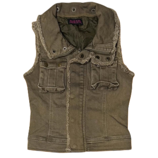 Brown cargo vest