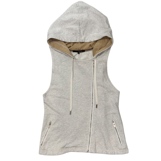 Grey zip hooded vest