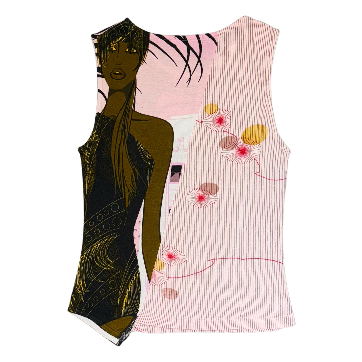 Custo patchwork pink top