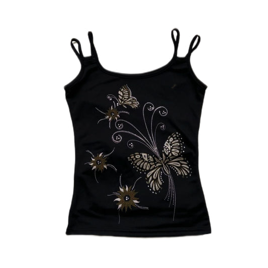 Black butterfly top