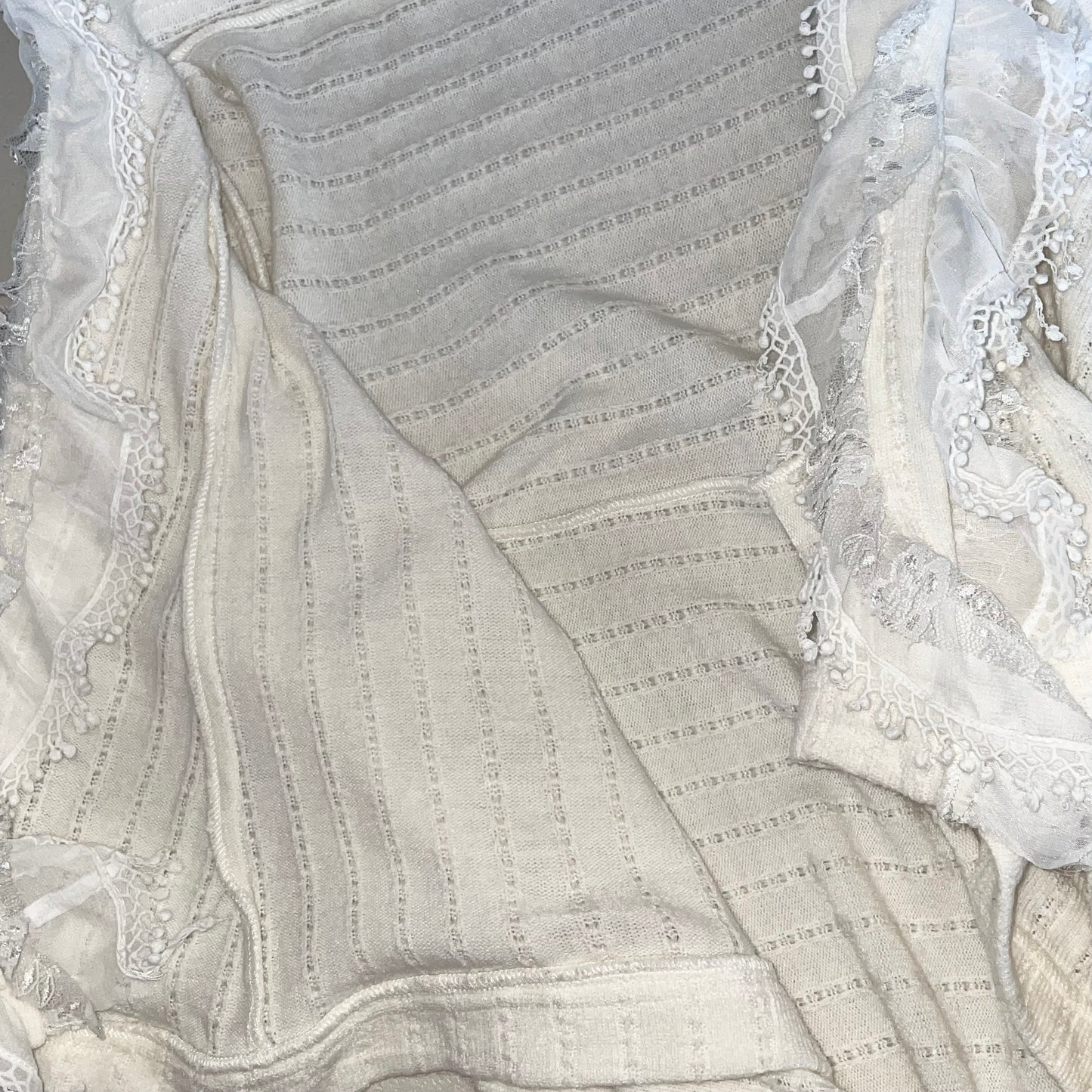 Ivory lace collar vest