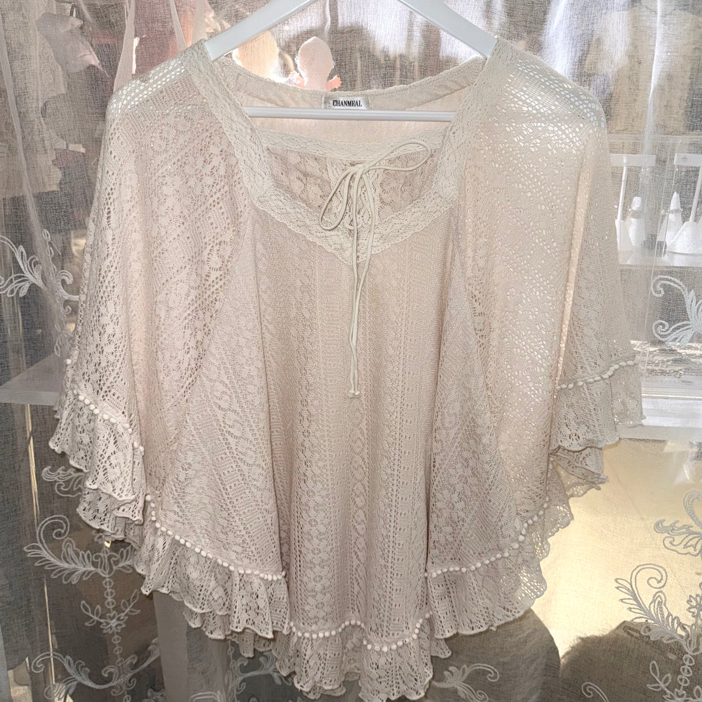 Ivory lace cloak