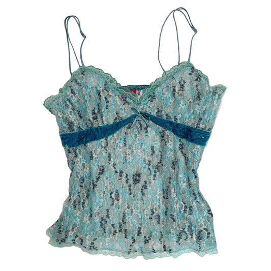 Blue lace cami