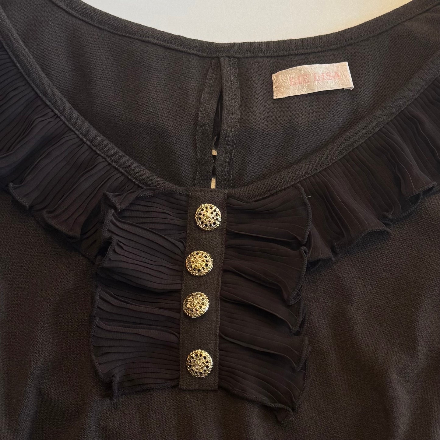 Liz Lisa brown ruffle ribbon long sleeve