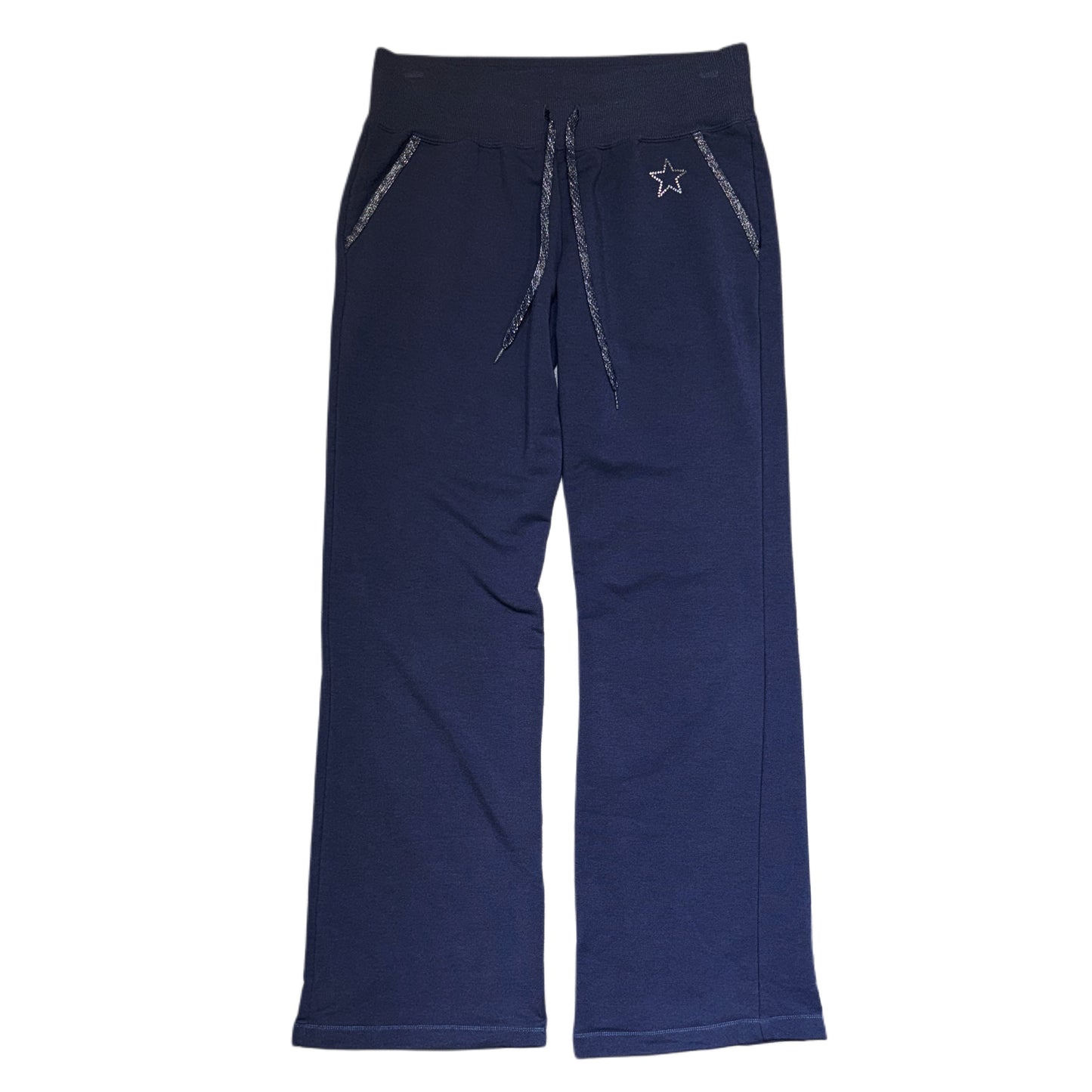 Navy star cotton pants