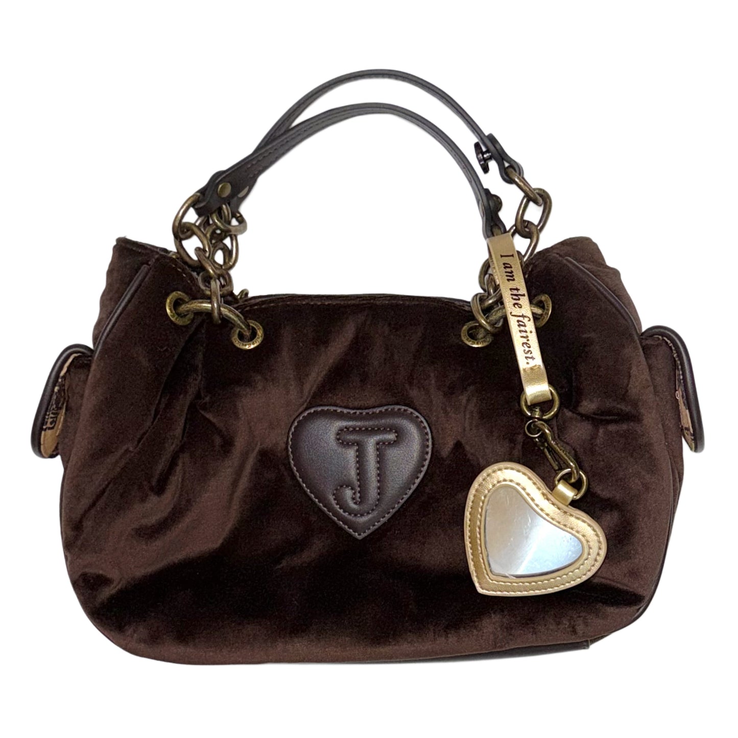 Juicy Couture brown shoulder bag with keychain