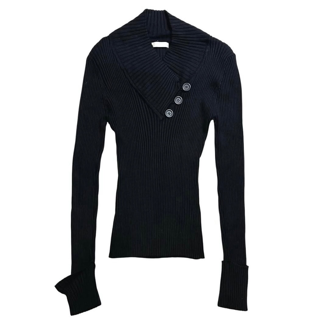 Black knitted long sleeve