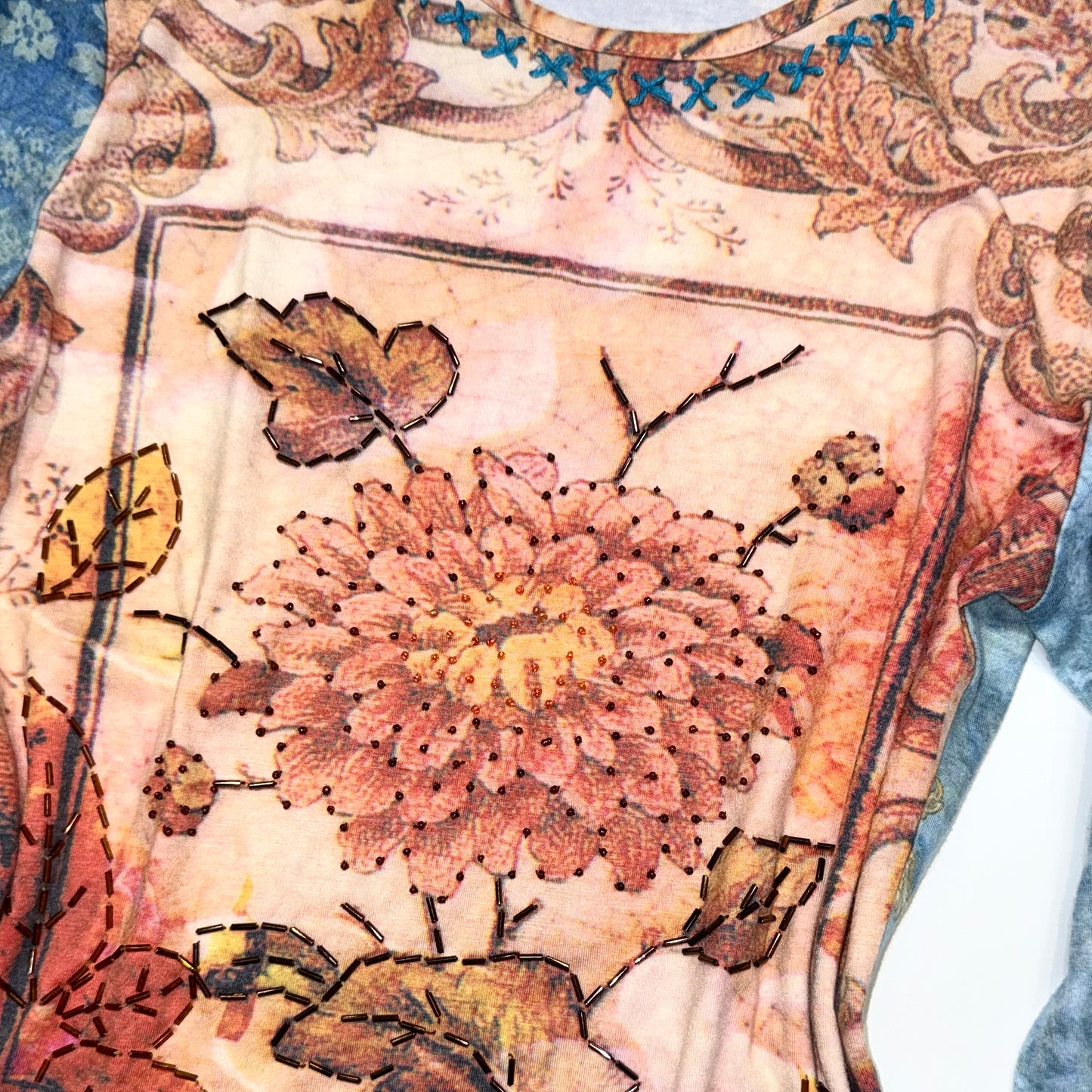 Bella Marzo Paris graphic lobster embroidered long sleeve