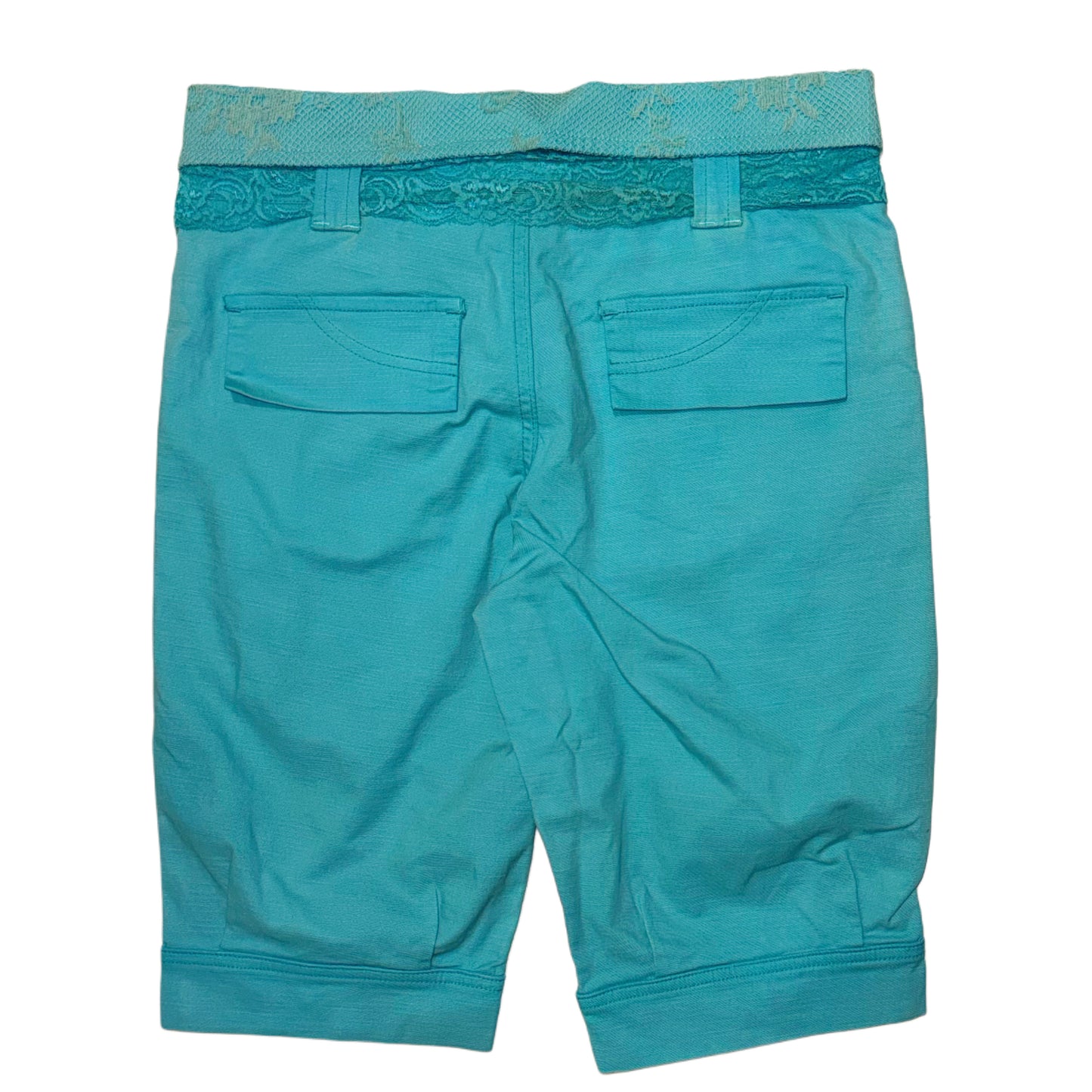 Teal lace jorts