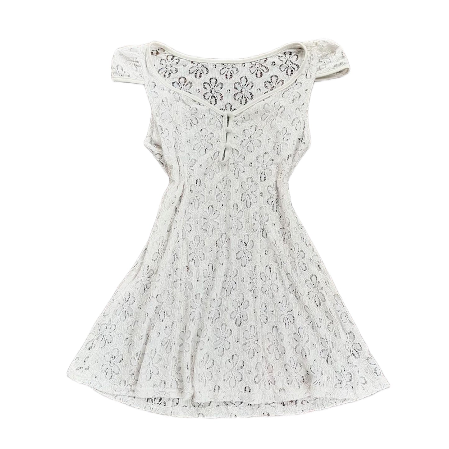 White flowers lace dress