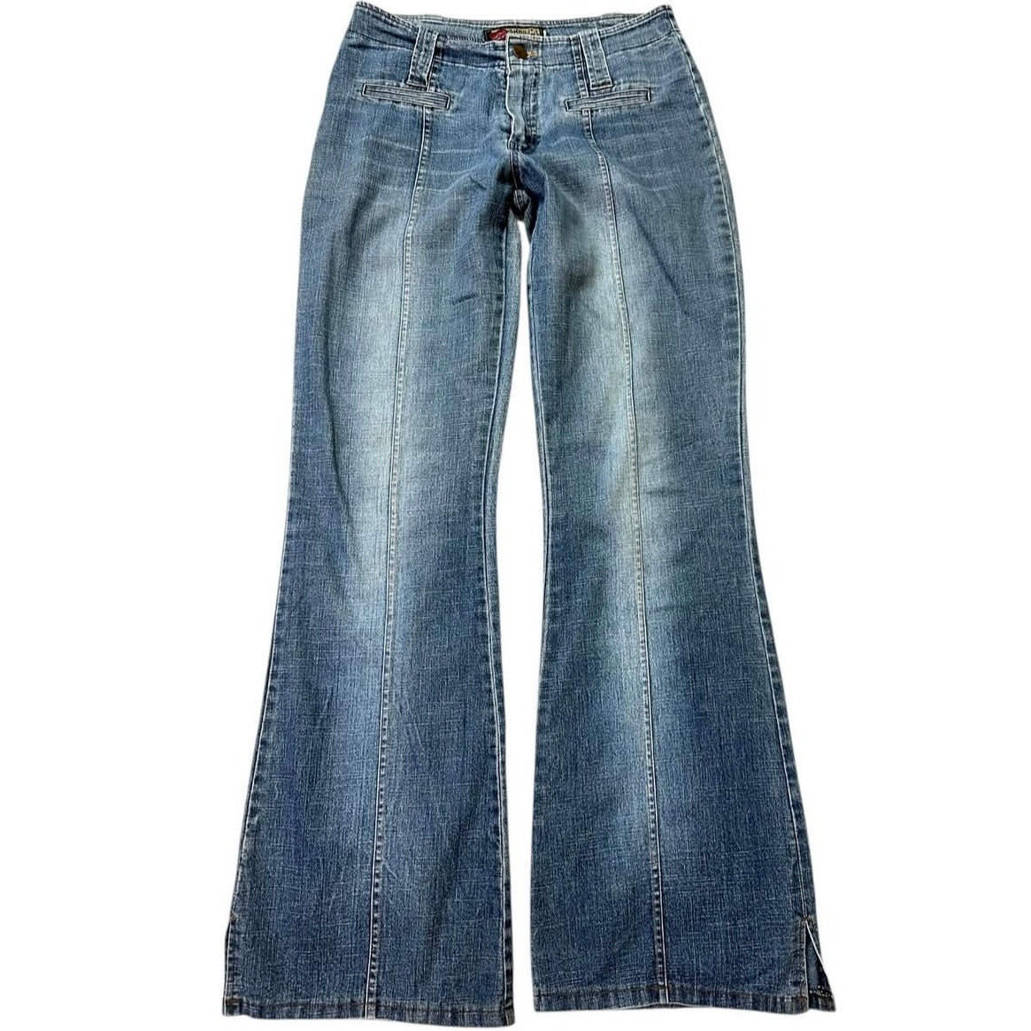 Washed denim jeans
