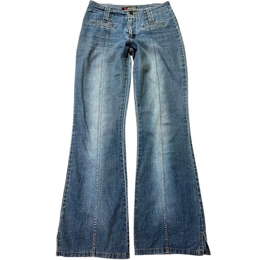 Washed denim jeans