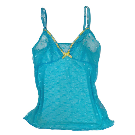 Tiffany blue polka dot mesh cami