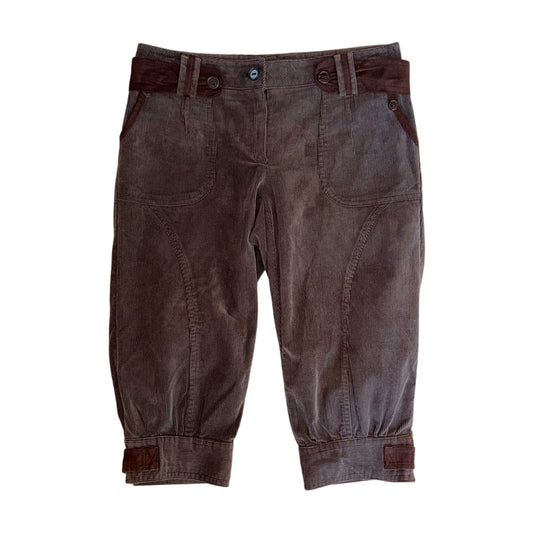 Brown corduroy capris