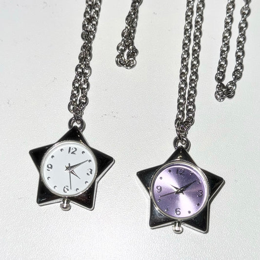 Star watch long necklace