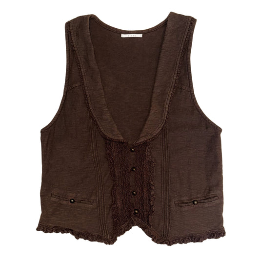 Brown lace vest