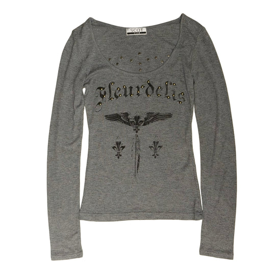 Scot Club grey rivets long sleeve