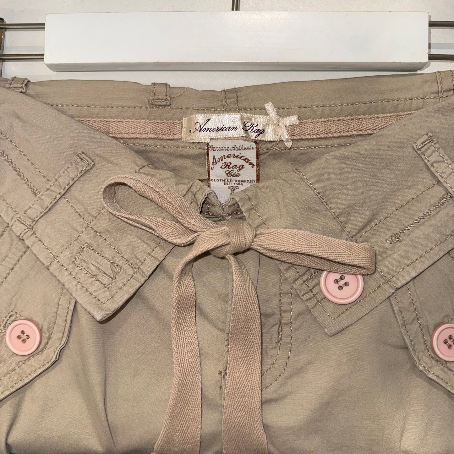 American Rag beige button capris