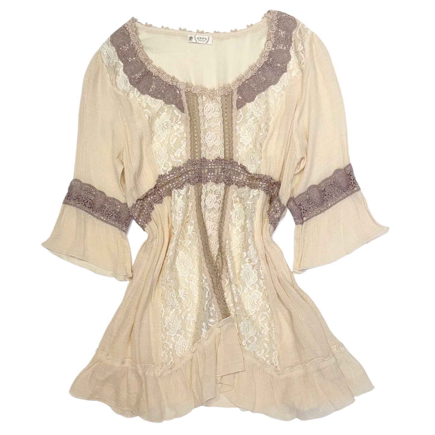Axes ivory lace top