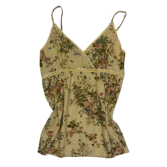 Floral embroidered cami