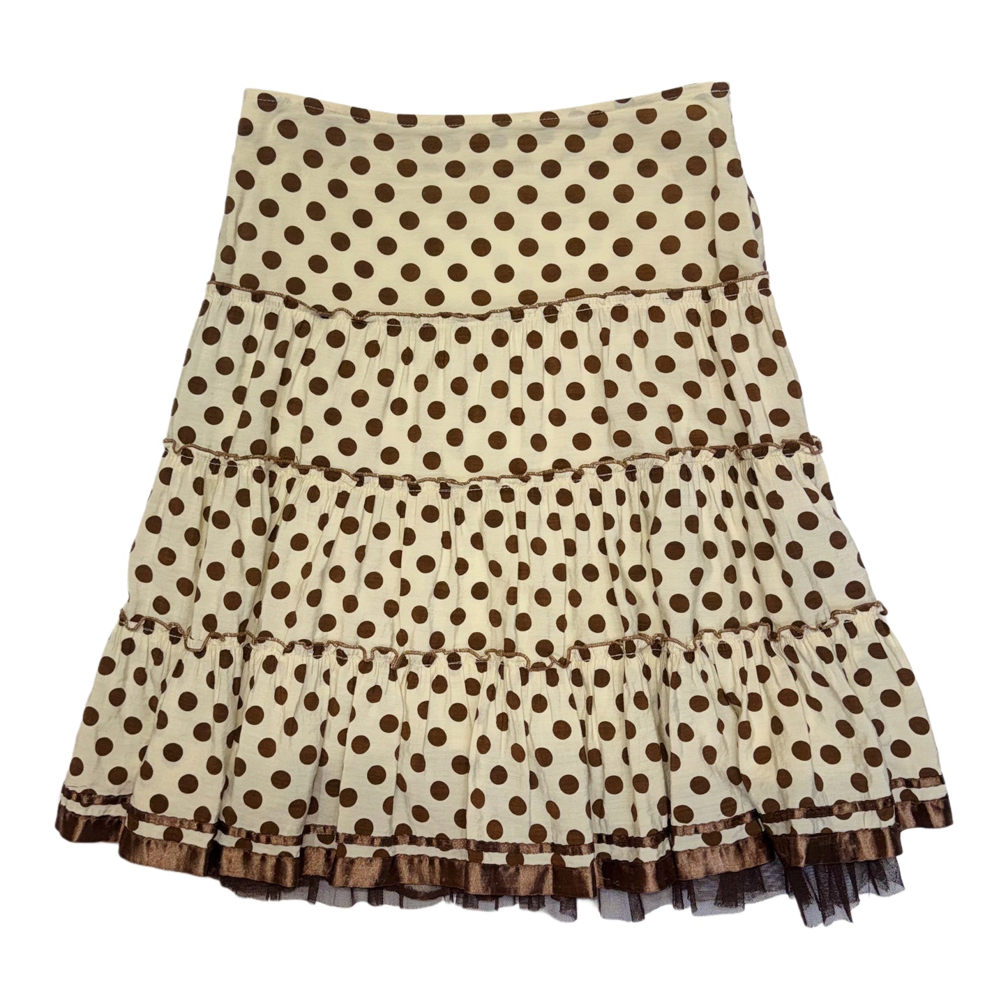 Brown polka dot skirt