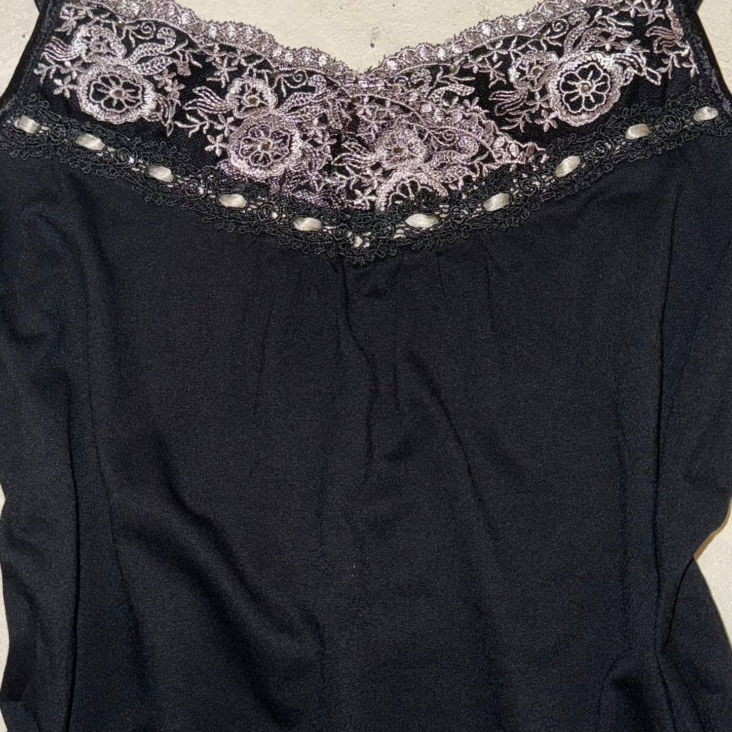 Axes Black lace trim tank