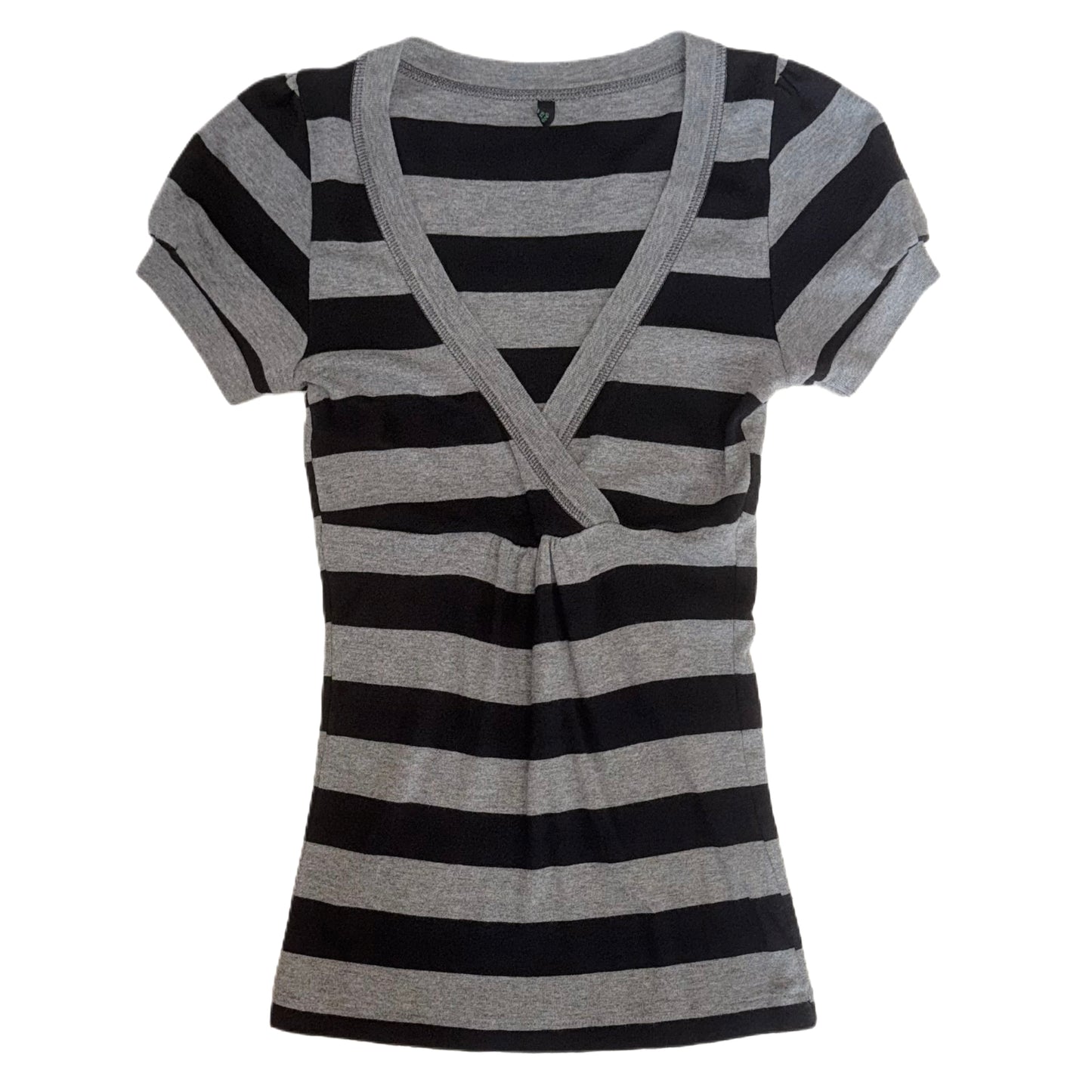 V-neck striped top