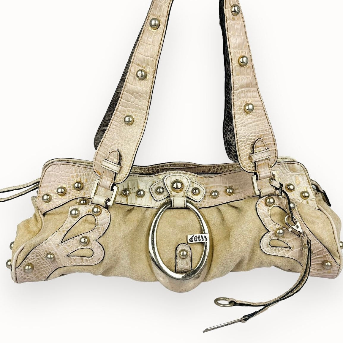 Guess beige suede shoulder bag