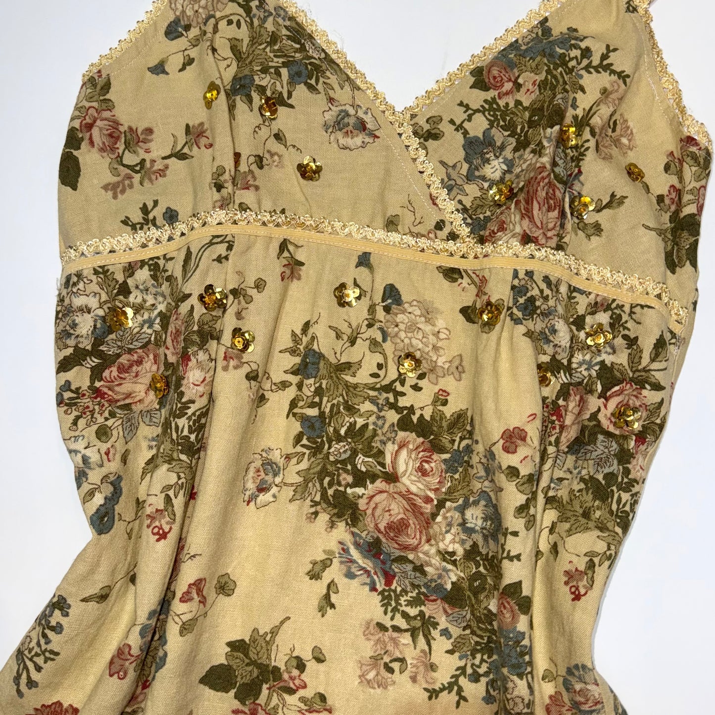 Floral embroidered cami