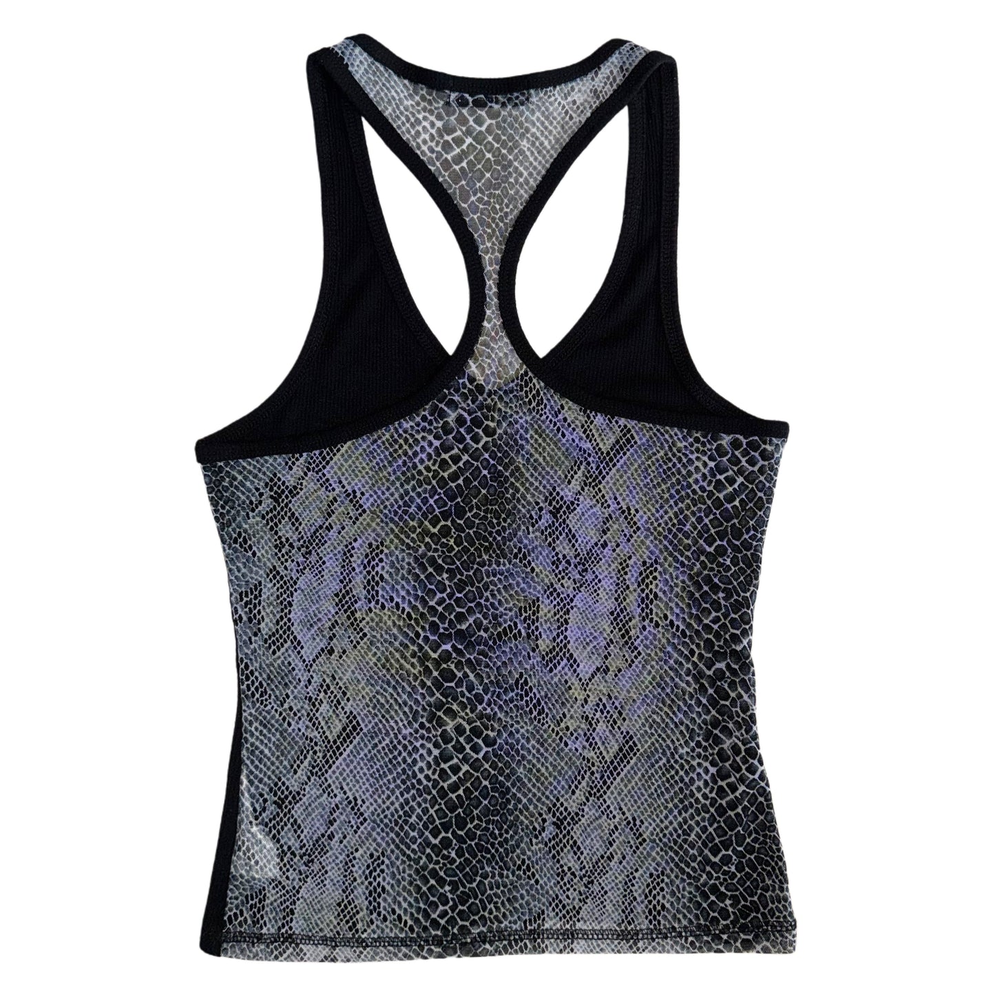 Spiral Girl snakeskin print mesh top