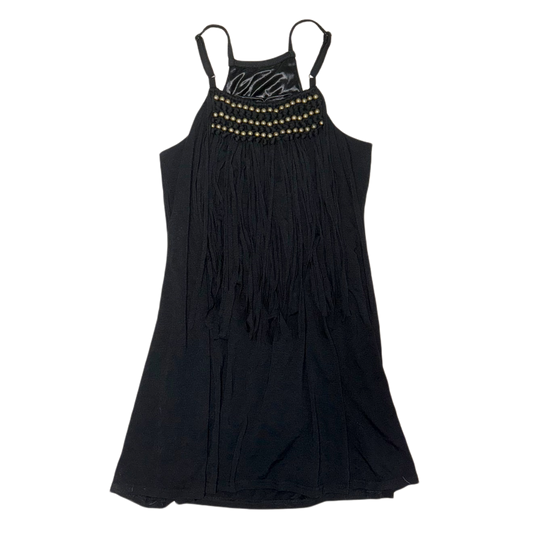 Super cool black rivet fringe dress