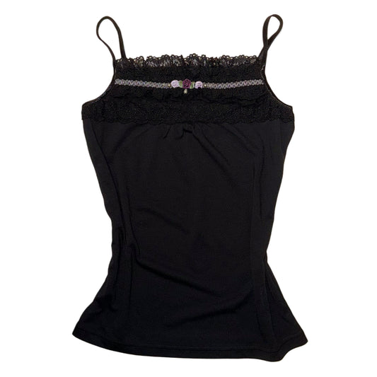 Axes black lace rose tank