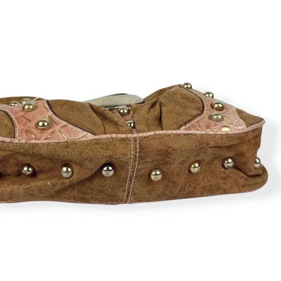 Guess cowboy brown suede crossbody bag