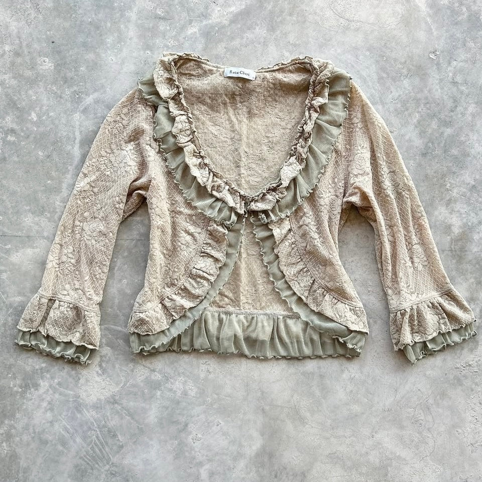 Beige lace outer